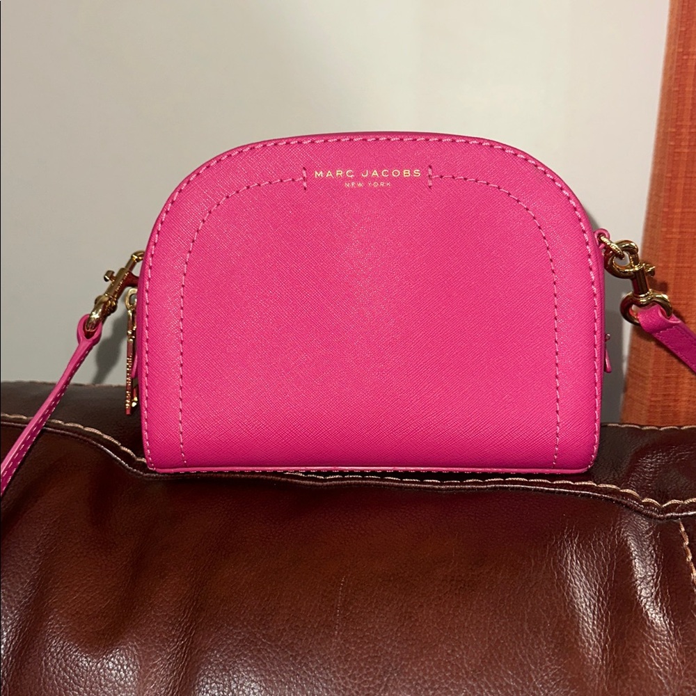 🔥🔥🔥Marc Jacobs Playback Pink Leather Crossbody Bag